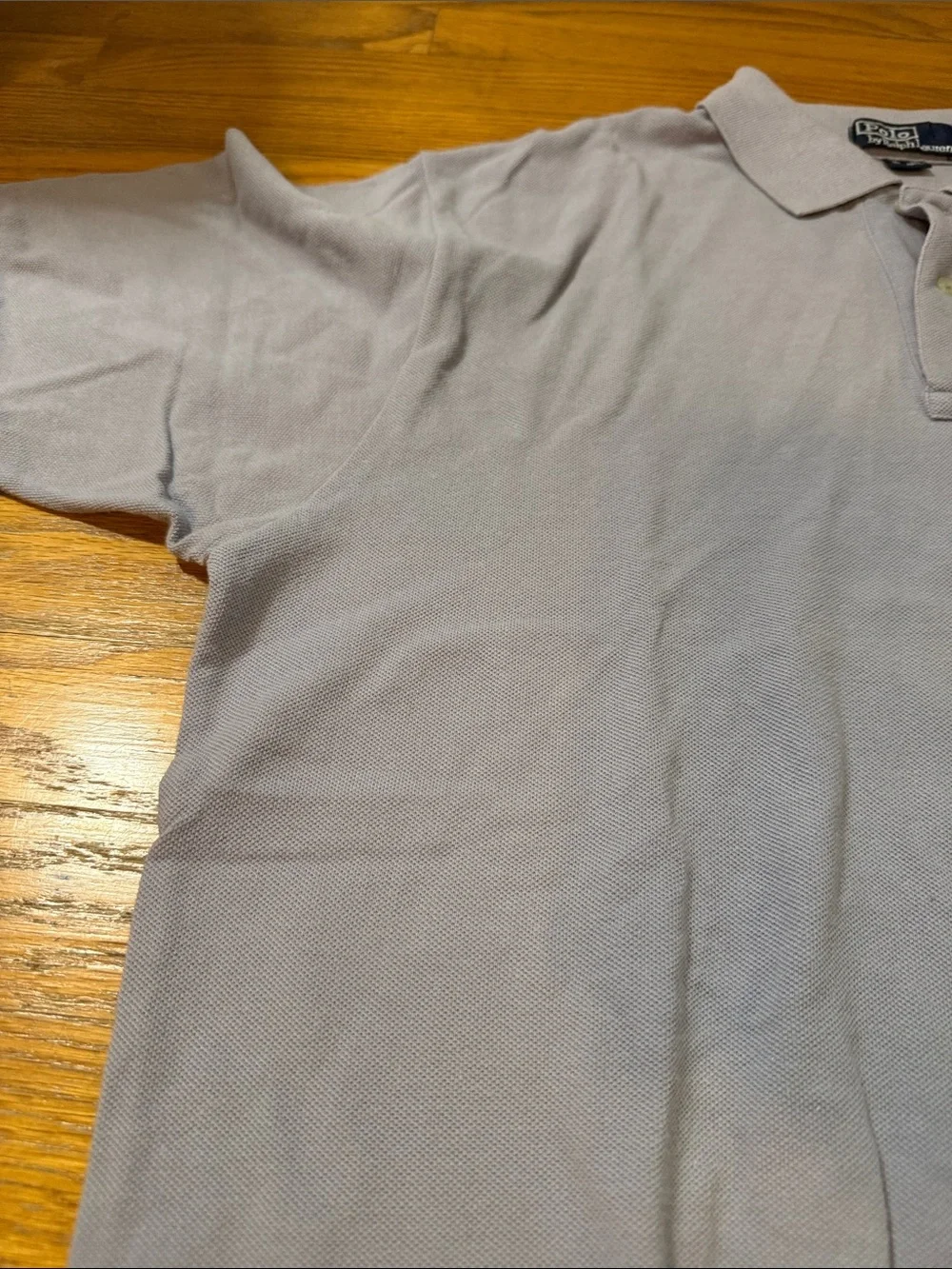 Polo by Ralph Lauren Men's Light Lavender Polo Shirt with Embroidered Pony